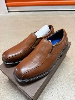 NWB Florsheim Men’s Freedom Cognac Slip on Shoe Memory Foam Size 10